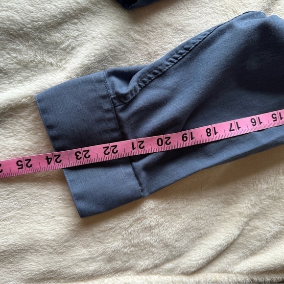 Barrington men’s long sleeve button down blue dress shirt Neck 18.5 34/35 - Picture 7 of 10